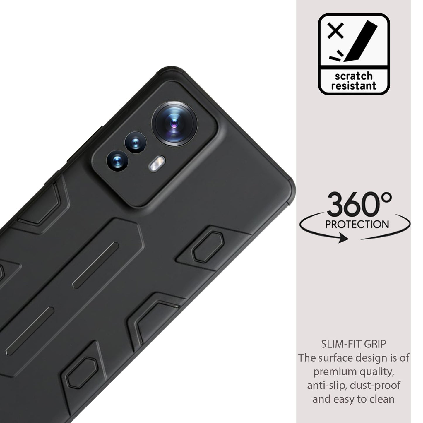 NIUKIN Armor Case for Xiaomi Redmi 12 Pro