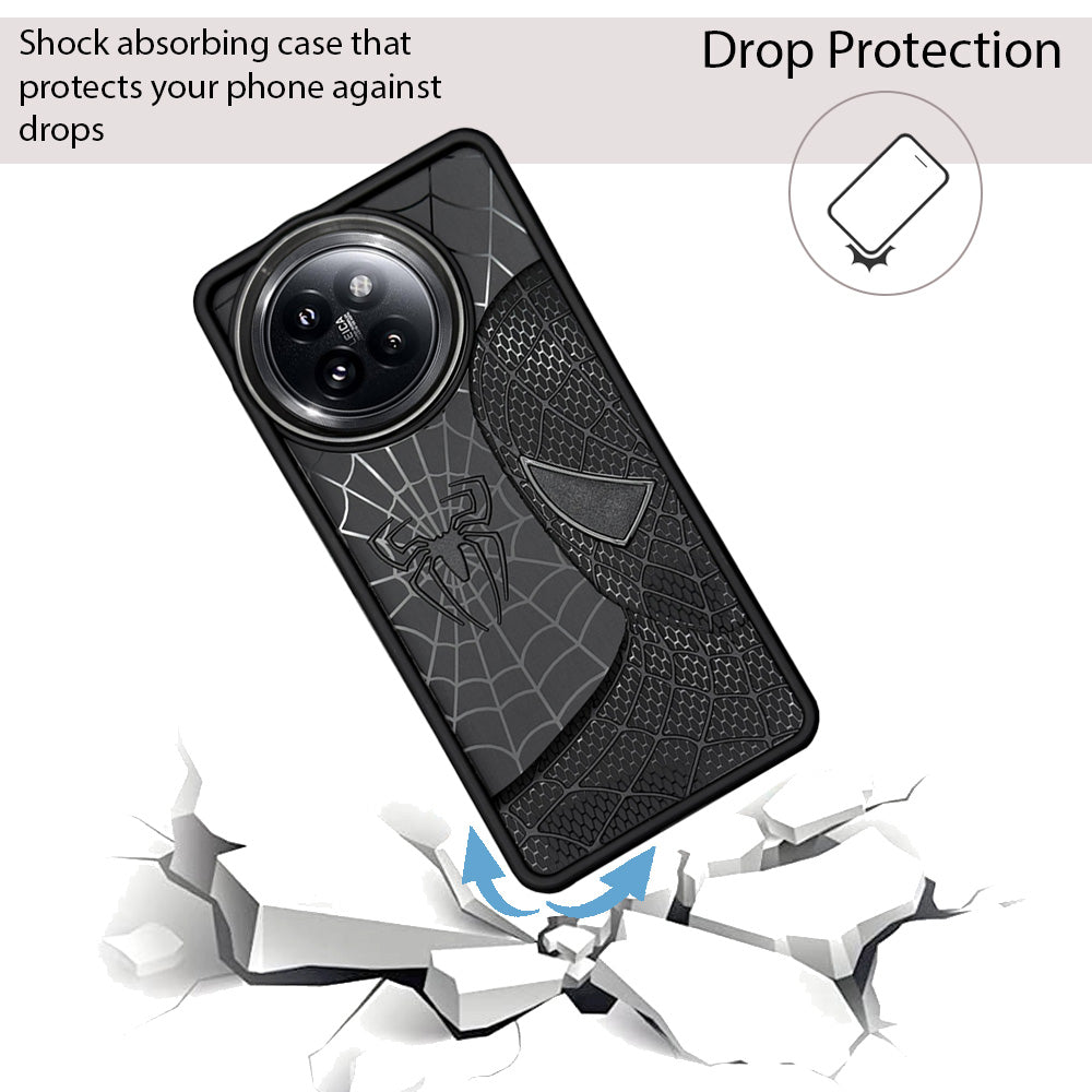 Sp Superhero Web Case with Metallic Camera Ring for Redmi 14 CIVI(5G)