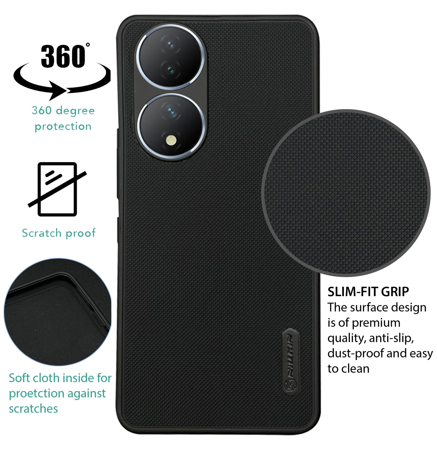 NIUKIN Super Frosted Dotted Case for Vivo Y100 5G