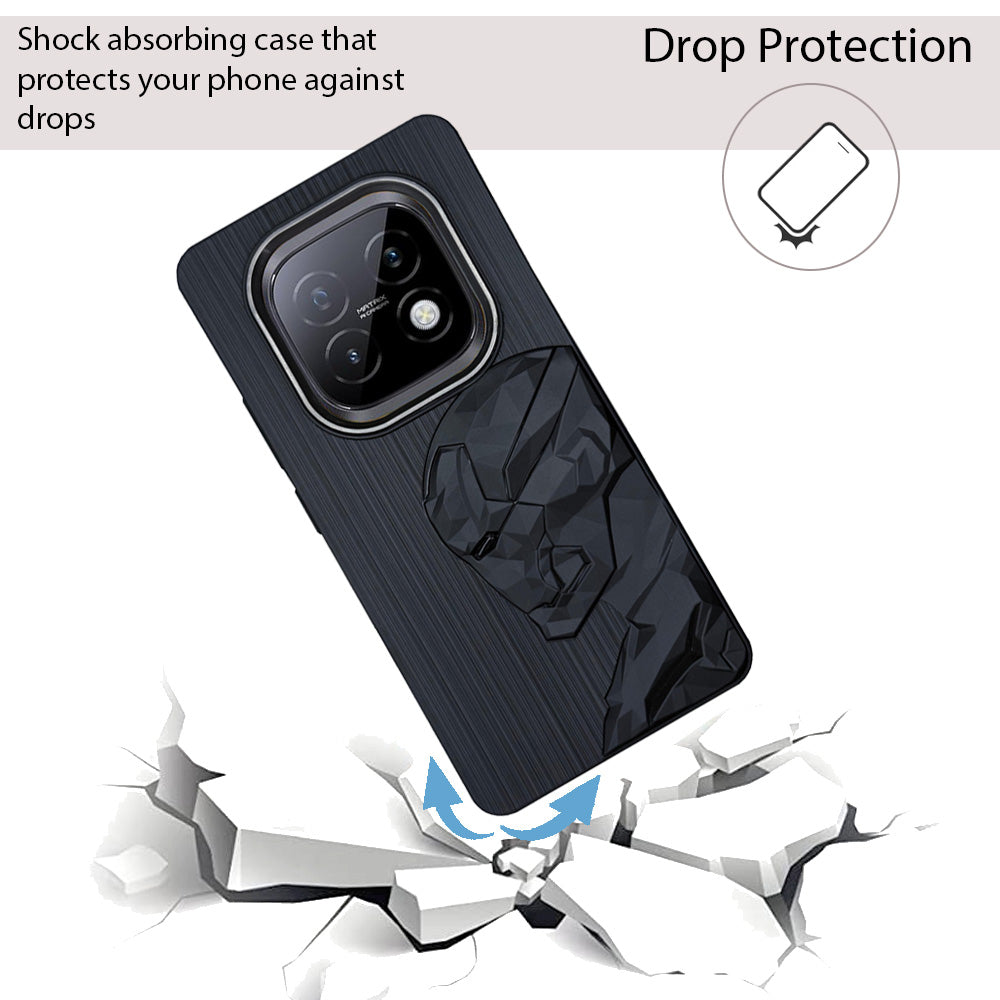 IR Superhero Side Face Prism Case with Metallic Camera Ring for Realme Narzo 70 Turbo