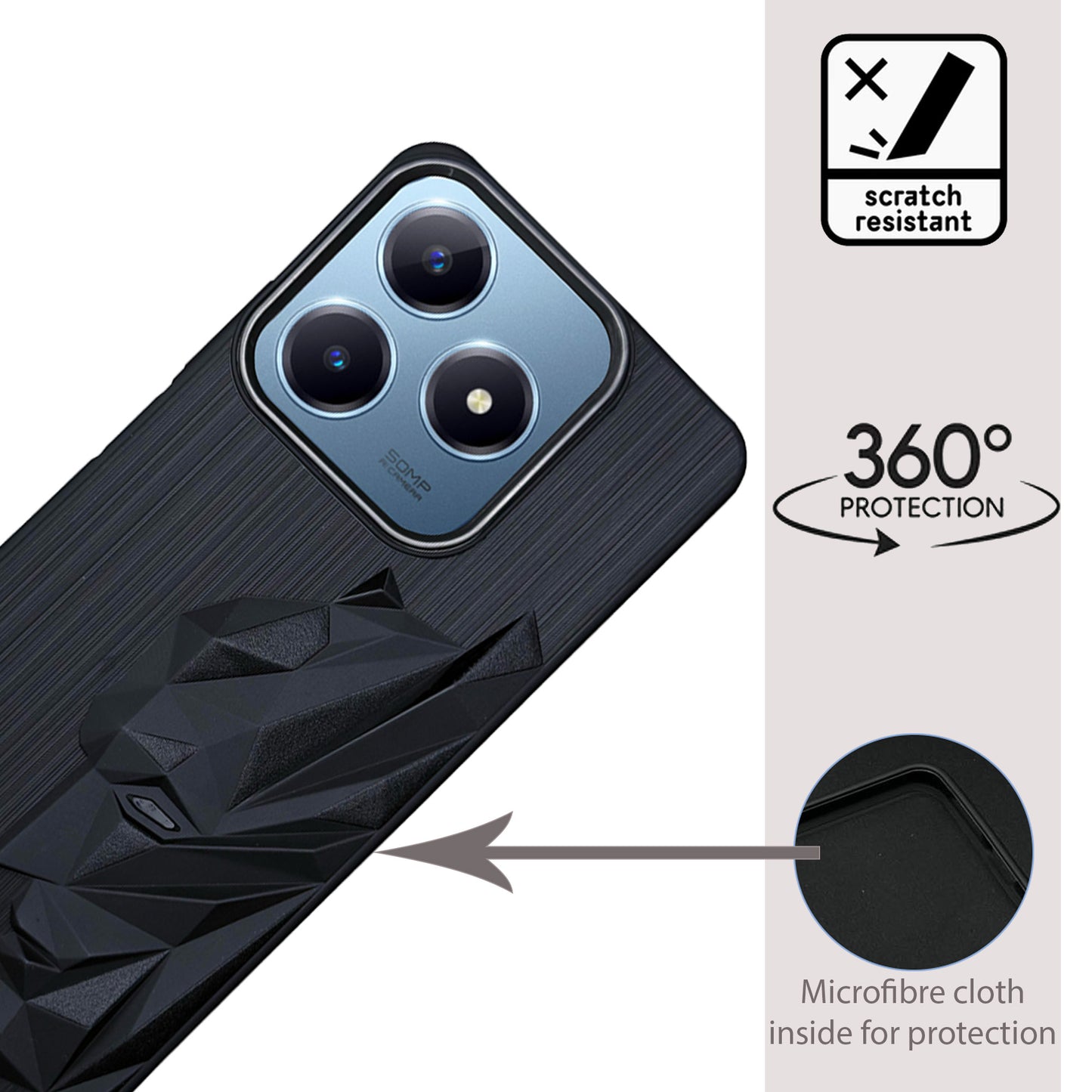 Bt Superhero Case with Camera Ring for Realme Narzo N63