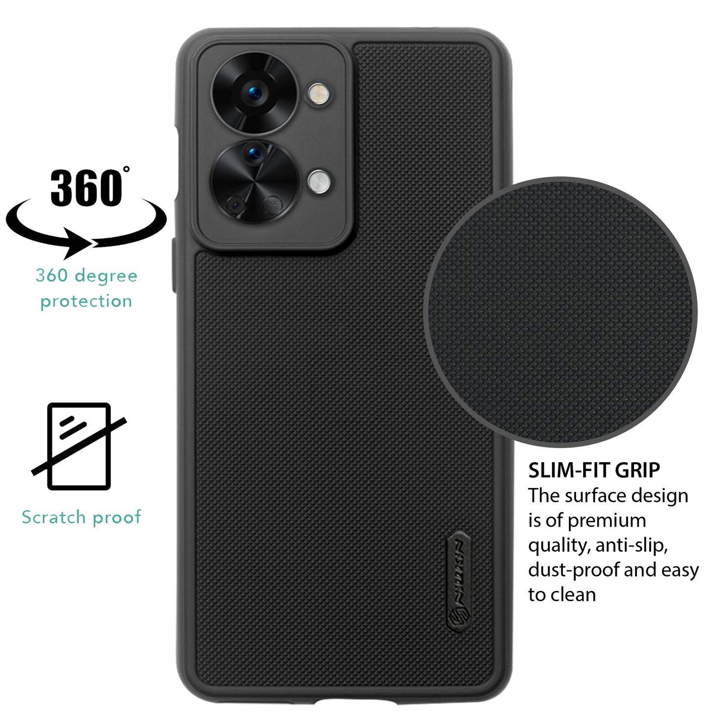 NIUKIN Super Frosted Dotted Case for Oneplus Nord 2T