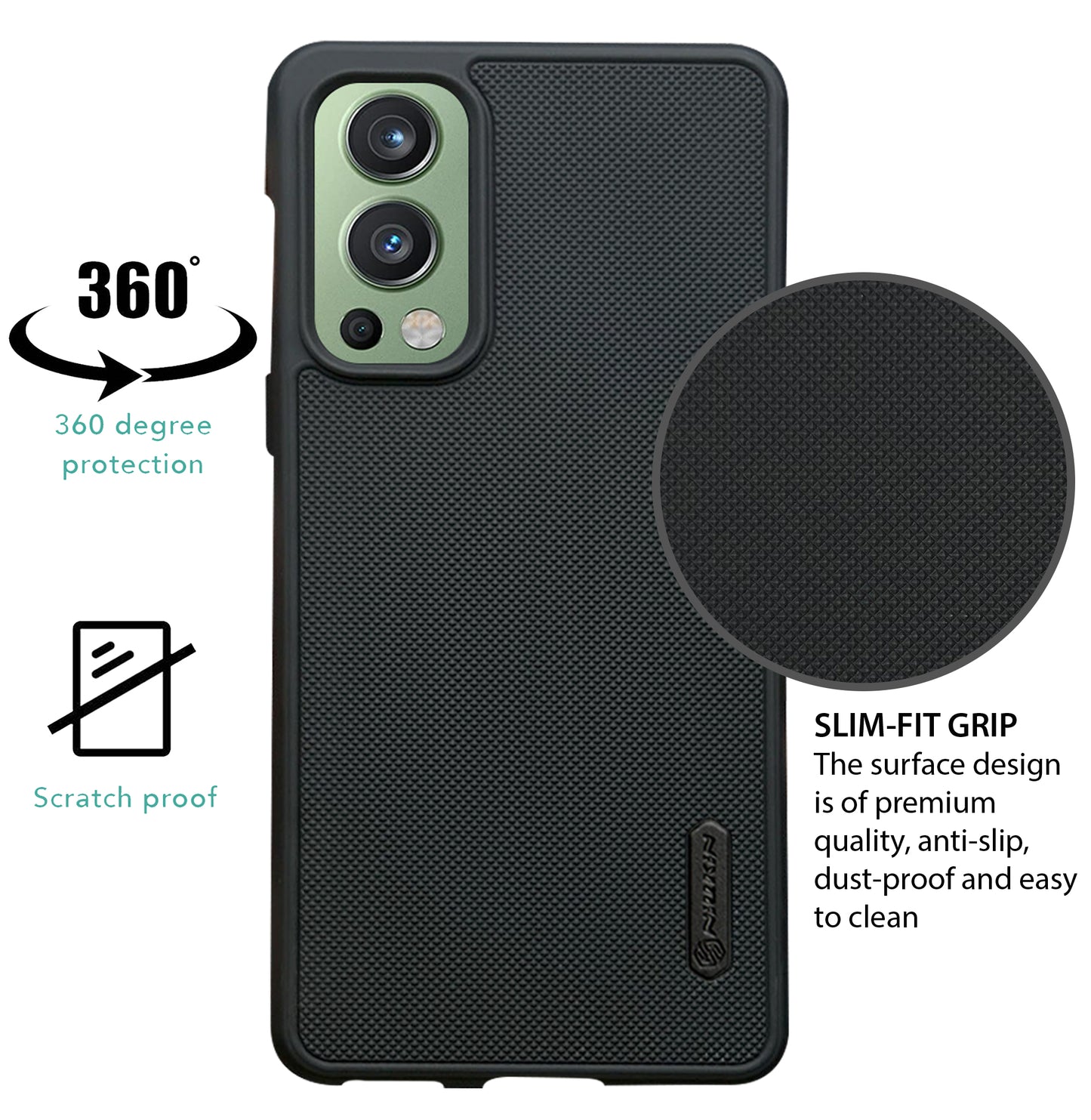 NIUKIN Super Frosted Dotted Case for Oneplus Nord 2