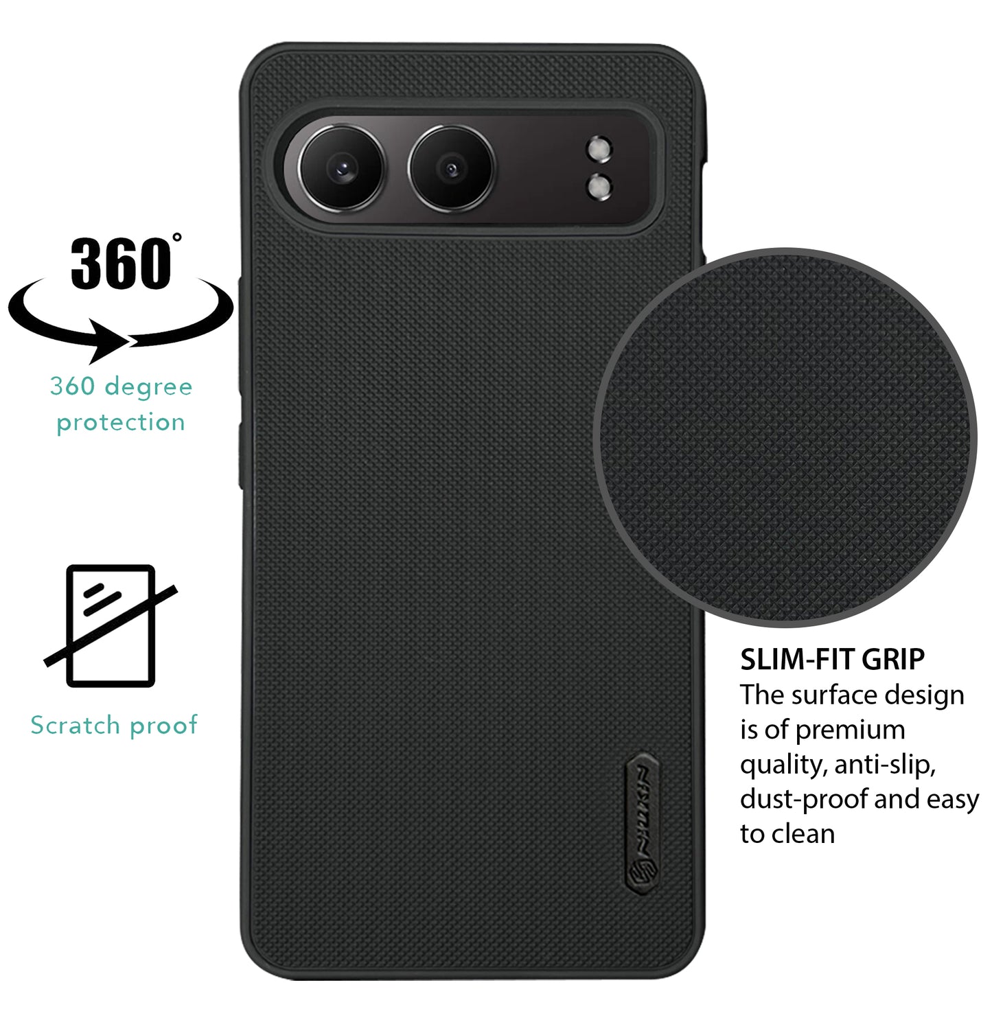 NIUKIN Super Frosted Dotted Case for Oneplus Nord 4