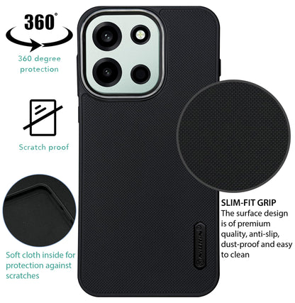 NIUKIN Super Frosted Dotted Case with Camera Ring for Oneplus Nord 6