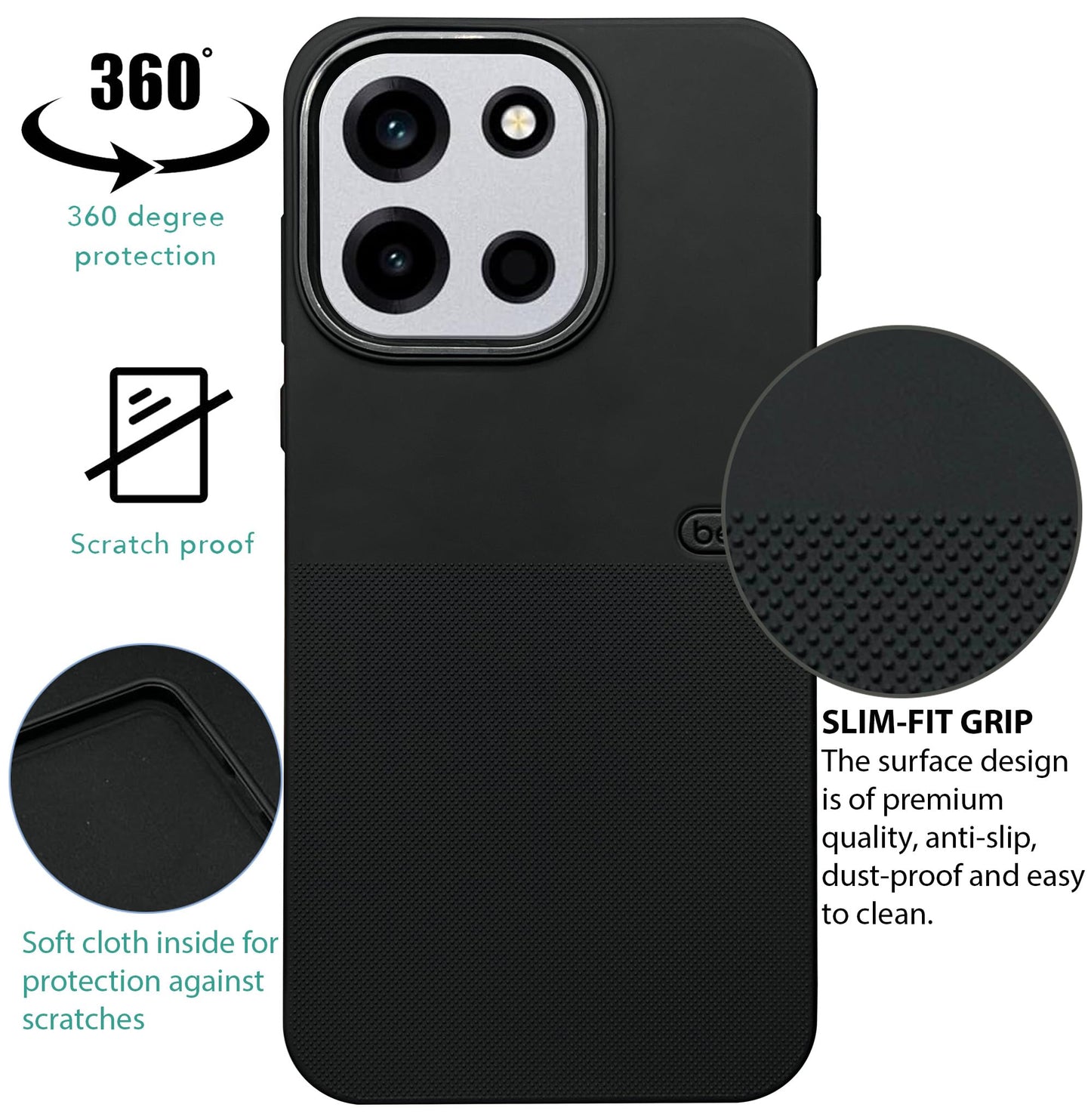 BEOTS Rugged back case with Camera Ring for Oneplus Nord 6