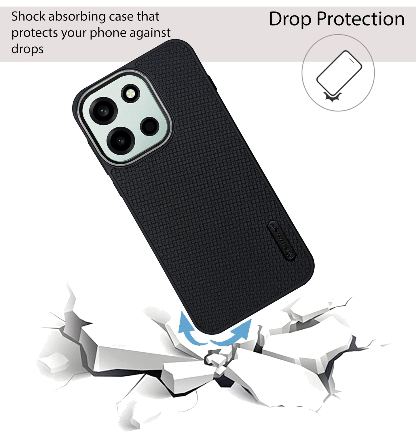 NIUKIN Super Frosted Dotted Case with Camera Ring for Oneplus Nord 6