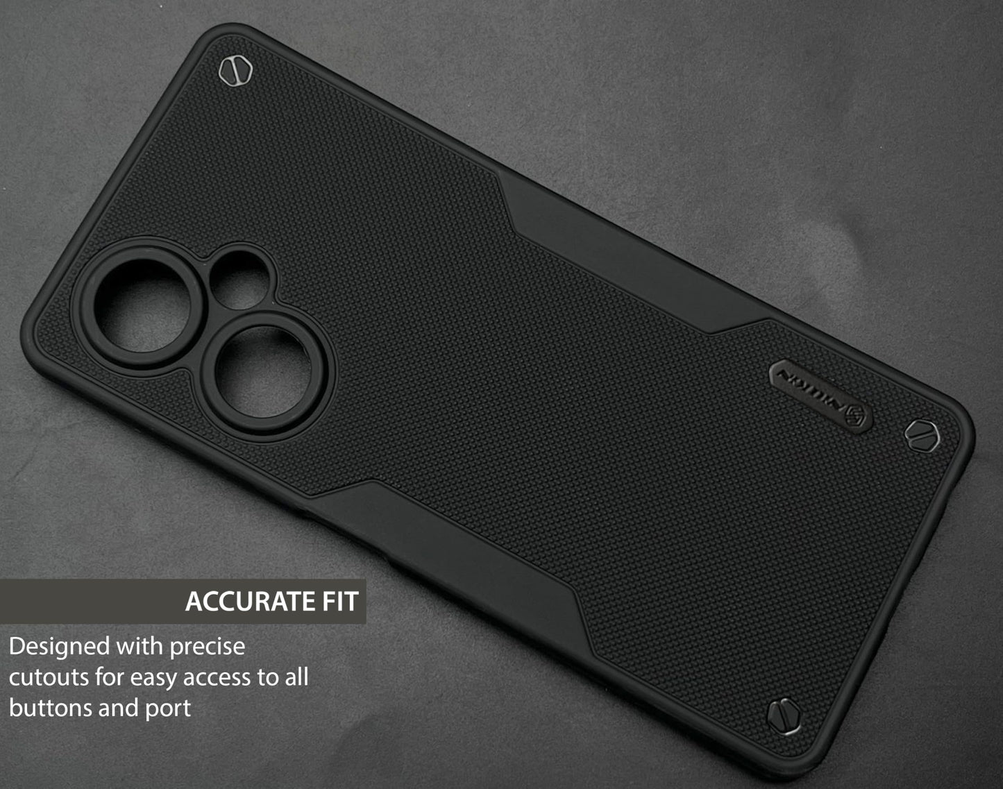 NIUKIN Super Frosted Pro Shield Dotted Case for Oneplus Nord CE 3 Lite