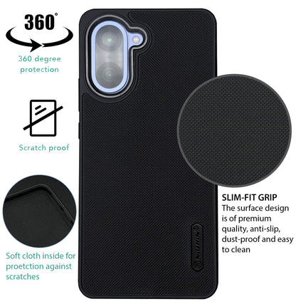 NIUKIN Super Frosted Dotted Case with Camera Ring for Oneplus Nord CE 5