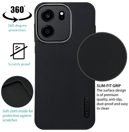 NIUKIN Super Frosted Dotted Case with Camera Ring for Oneplus Nord CE 6