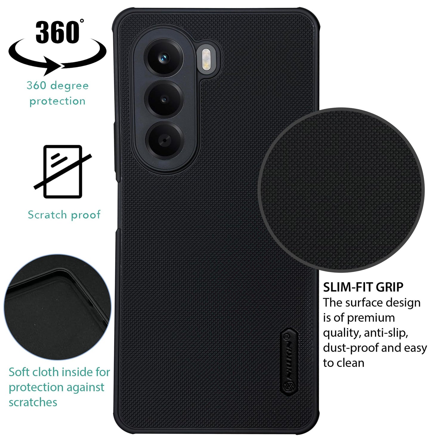NIUKIN Super Frosted Dotted Case for Oneplus Nord Ce 6 Lite