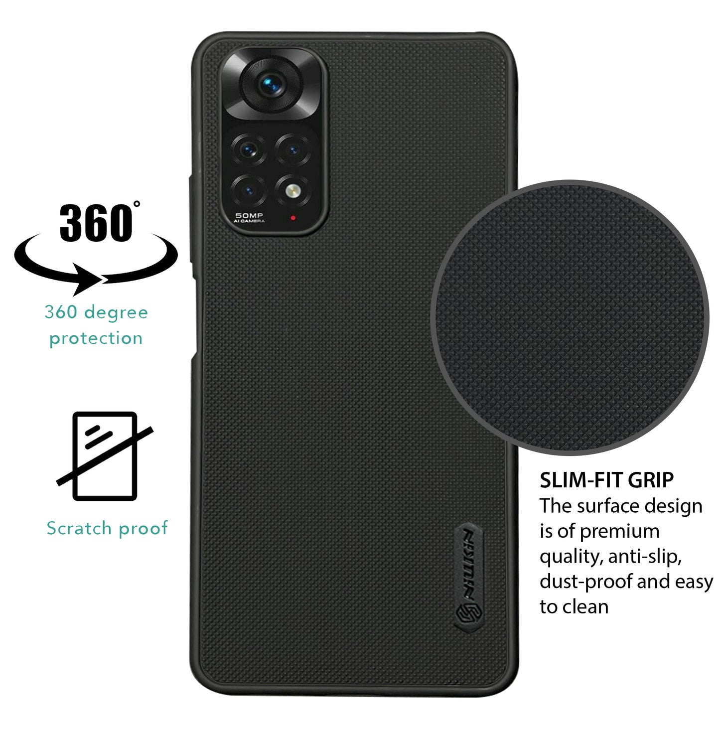 NIUKIN Super Frosted Dotted Case for Xiaomi Note 11