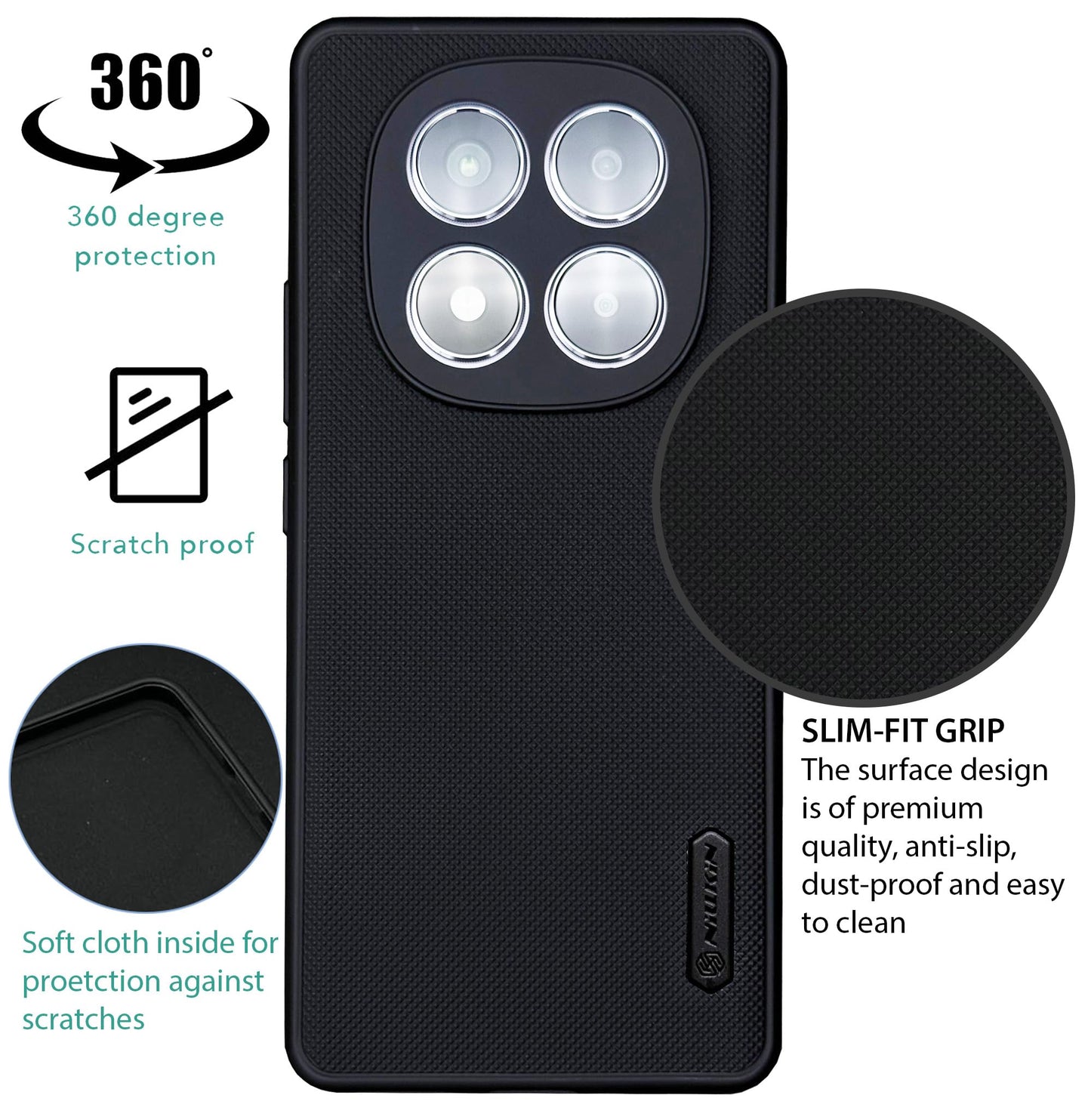 NIUKIN Super Frosted Dotted Case for Xiaomi Note 14 Pro
