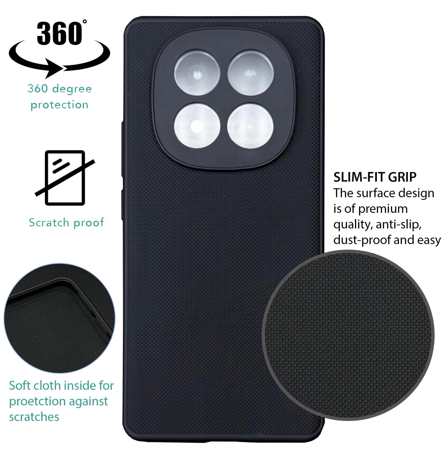 NIUKIN Super Frosted Dotted Case for Xiaomi Note 14 Pro Plus