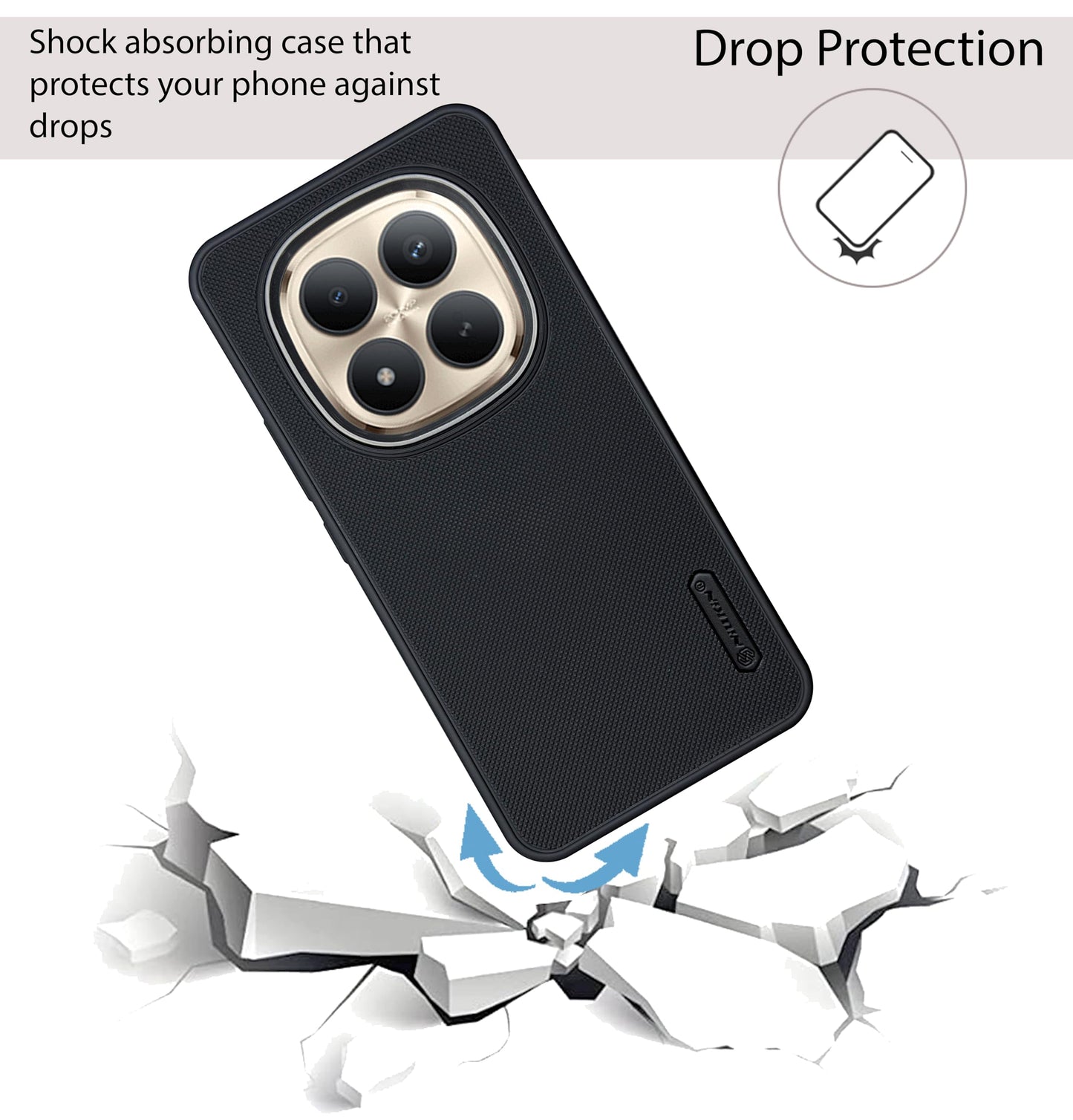 NIUKIN Super Frosted Dotted Case with Camera Ring for Xiaomi Note 15 Pro