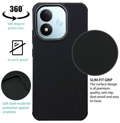 NIUKIN Super Frosted Dotted Case with Camera Ring for Redmi Note 17