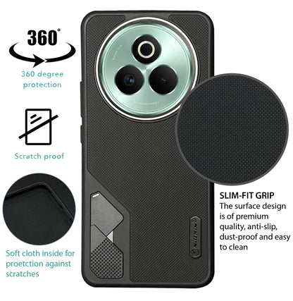 NIUKIN Fancy Super Frosted Dotted Case with Camera Ring for Realme P3 Pro