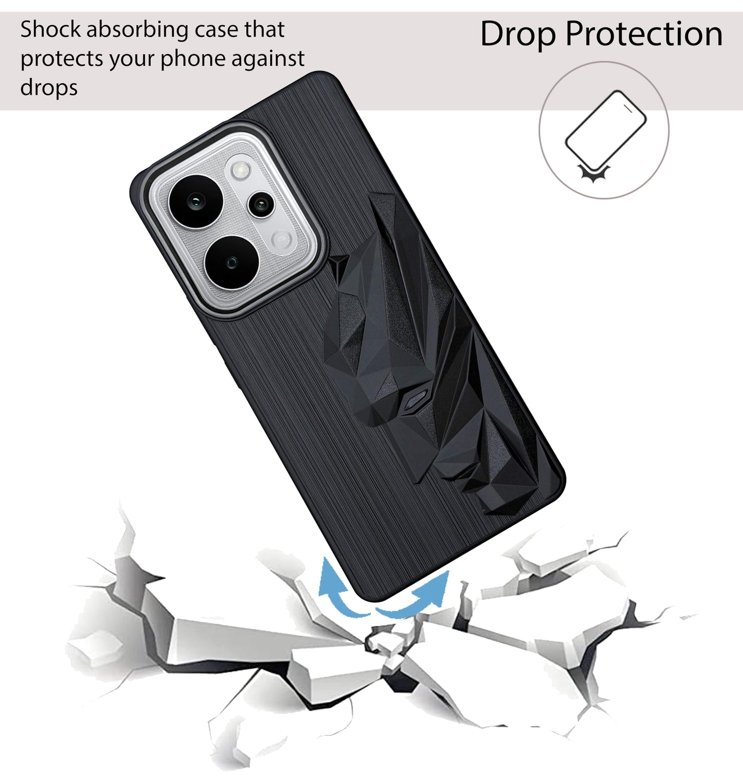 Bt Superhero Case with Camera Ring for Realme P4 Power
