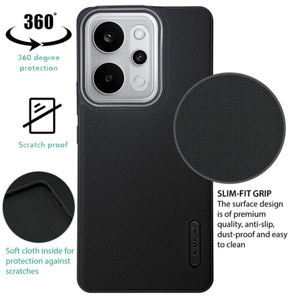 NIUKIN Super Frosted Dotted Case with Camera Ring for Realme P4 Power