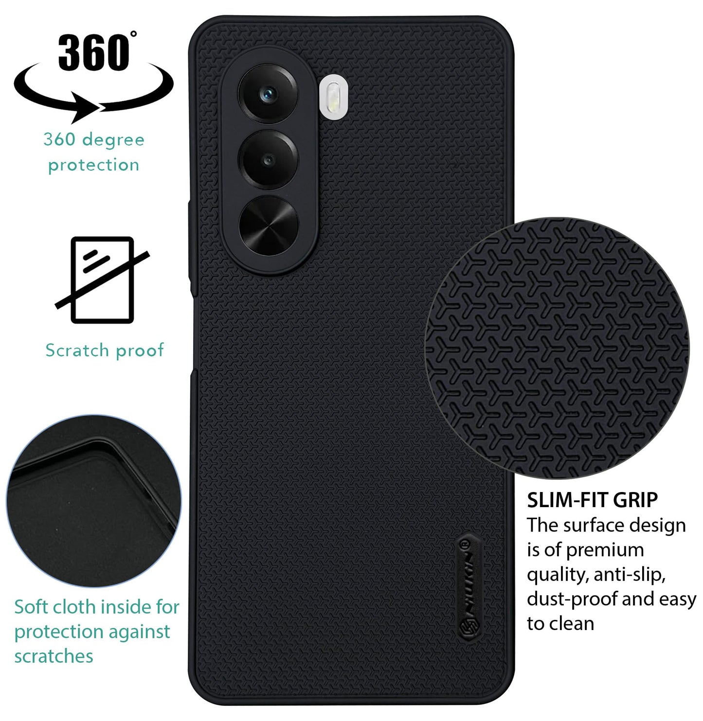 Niukin Grip Guard Back Case for Realme P4x