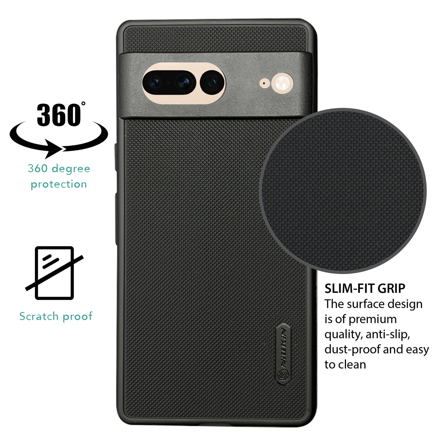 NIUKIN Super Frosted Dotted Case for Google Pixel 7