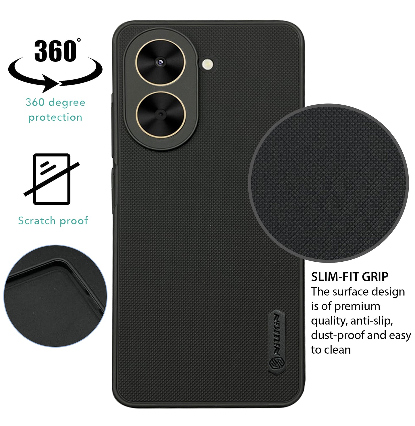 NIUKIN Super Frosted Dotted Case for Xiaomi Poco C71