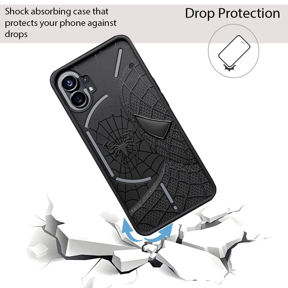 Sp Superhero Web Case with Metallic Camera Ring for Nothing Phone 1