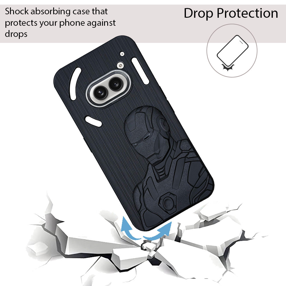 IR Superhero Armor Case with Metallic Camera Ring for Nothing Phone 2A