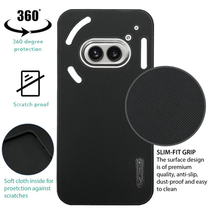NIUKIN Super Frosted Dotted Case with Camera Ring for Nothing Phone 2A