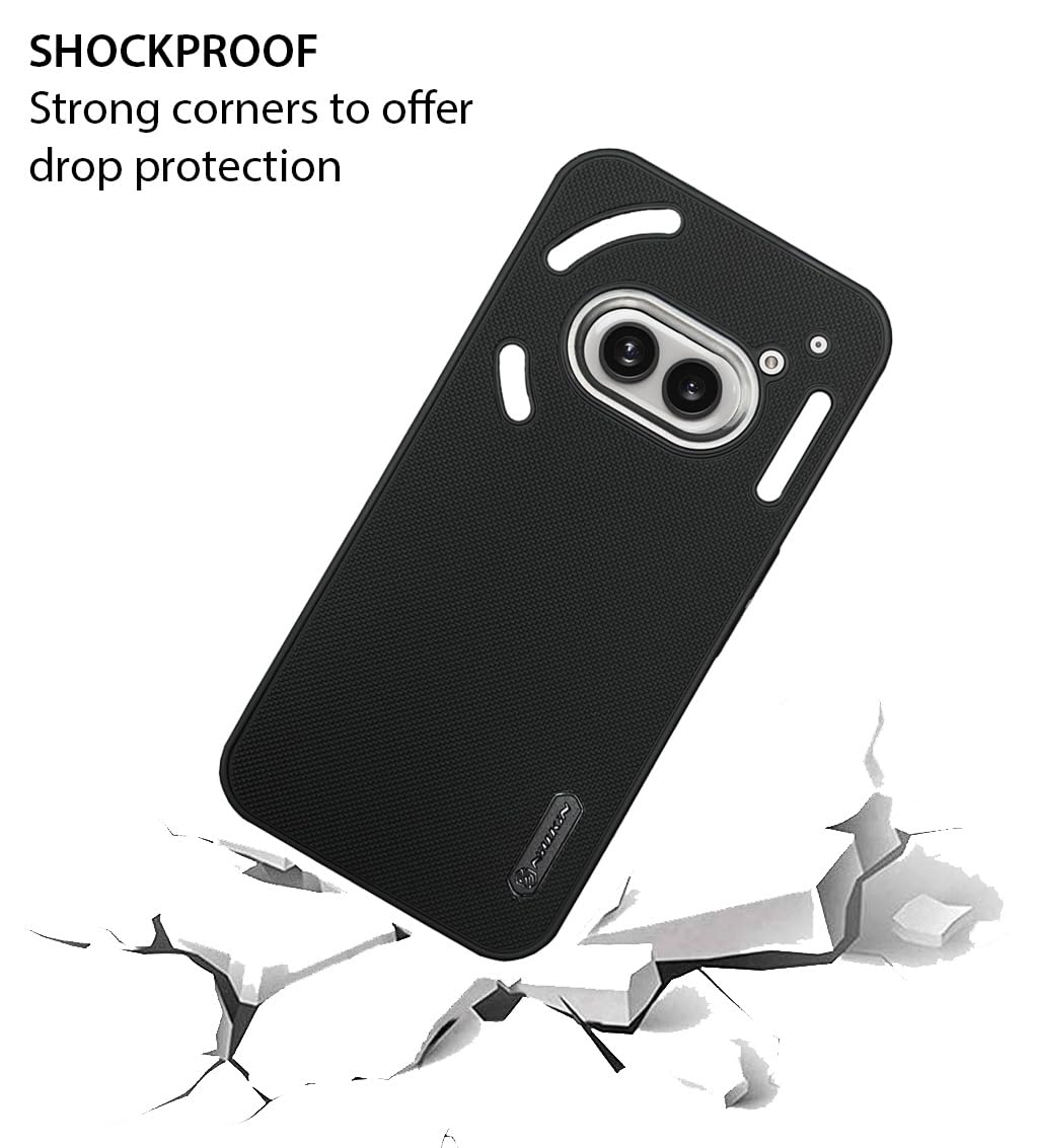 NIUKIN Super Frosted Dotted Case with Camera Ring for Nothing Phone 2A