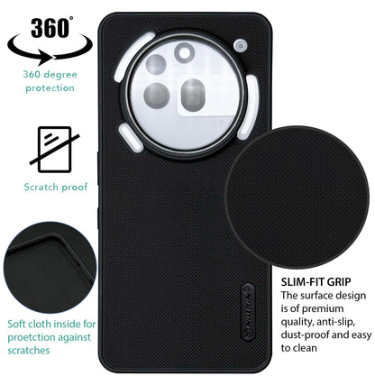 NIUKIN Super Frosted Dotted Case with Camera Ring for Nothing Phone 3A Pro