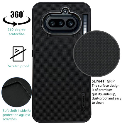 NIUKIN Super Frosted Dotted Case with Camera Ring for Nothing Phone 4A