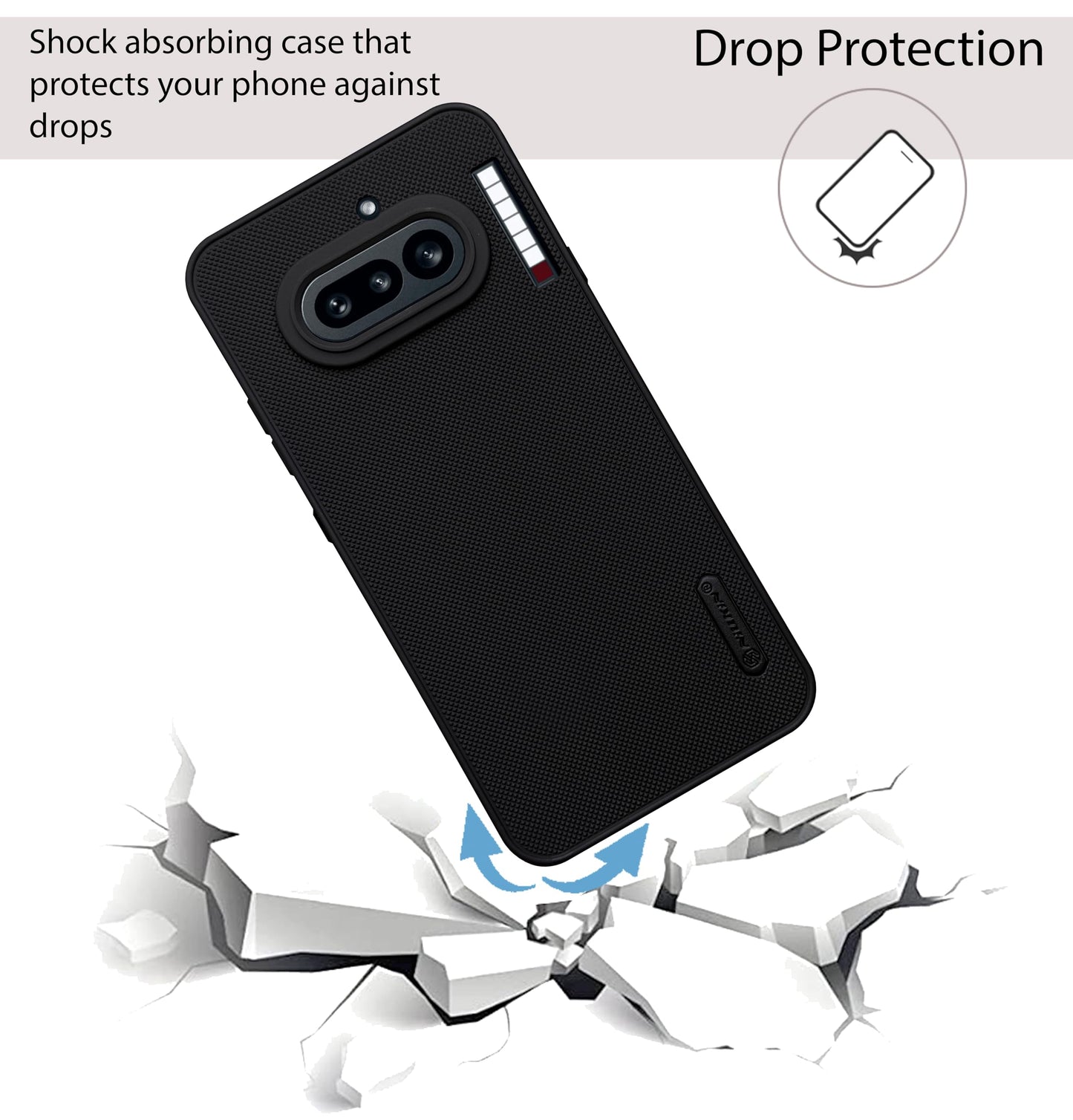 NIUKIN Super Frosted Dotted Case for Nothing Phone 4A
