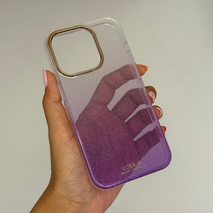 Coblue Transparent Shaded Glitter Case for iPhone 15