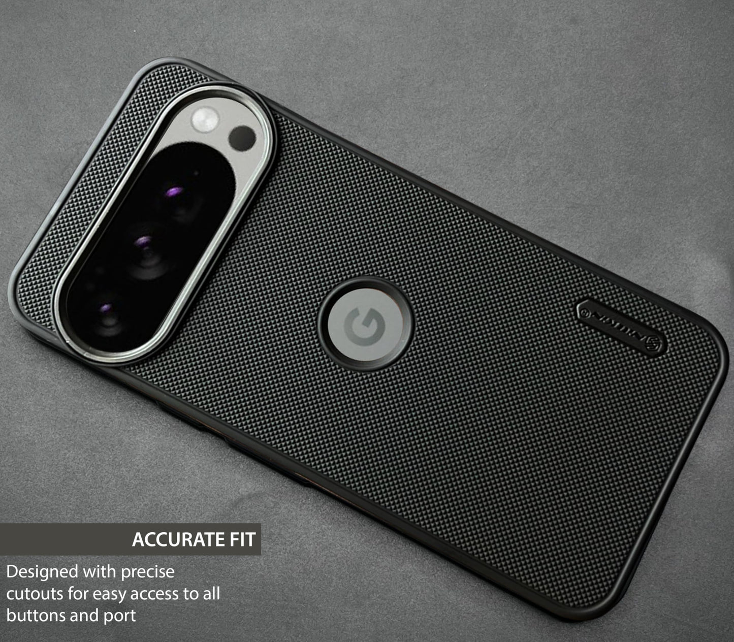 NIUKIN Super Frosted Dotted Case with Camera Ring for Google Pixel 10 Pro XL