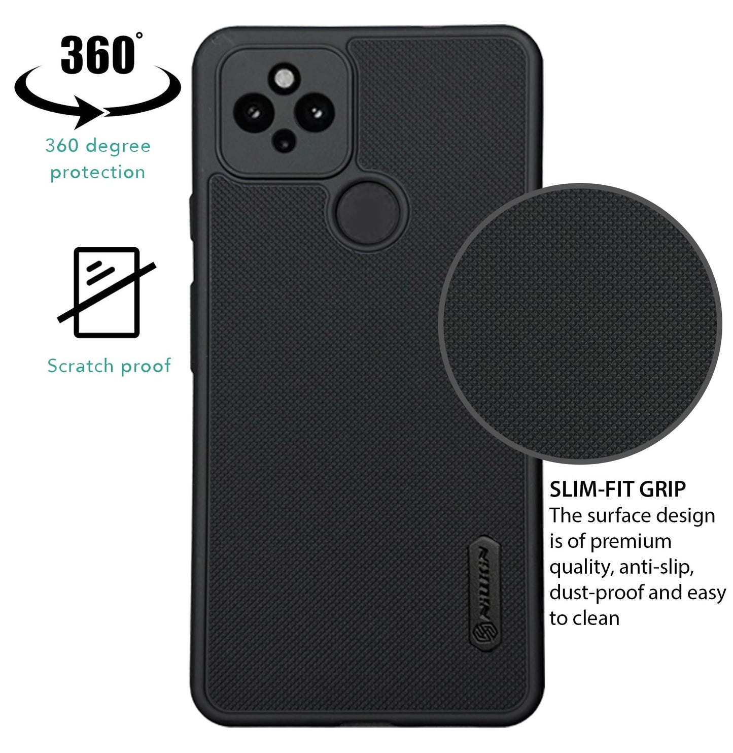 NIUKIN Super Frosted Dotted Case for Google Pixel 4A (5G)
