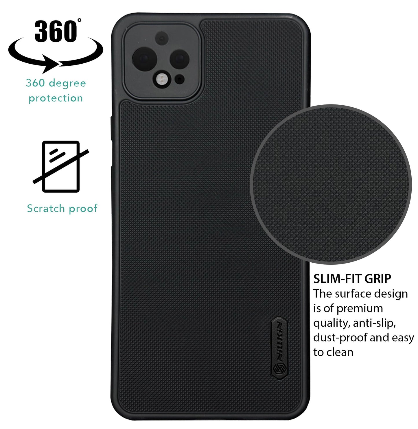NIUKIN Super Frosted Dotted Case for Google Pixel 4 XL