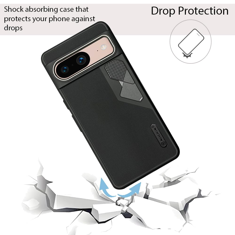 NIUKIN Fancy Super Frosted Dotted Case with Camera Ring for Google Pixel 8 Pro