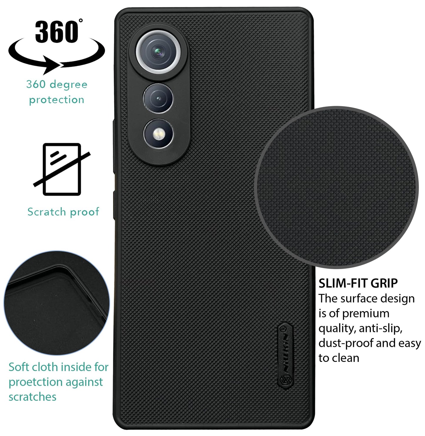 NIUKIN Super Frosted Dotted Case for Tecno Pova Curve (5G)