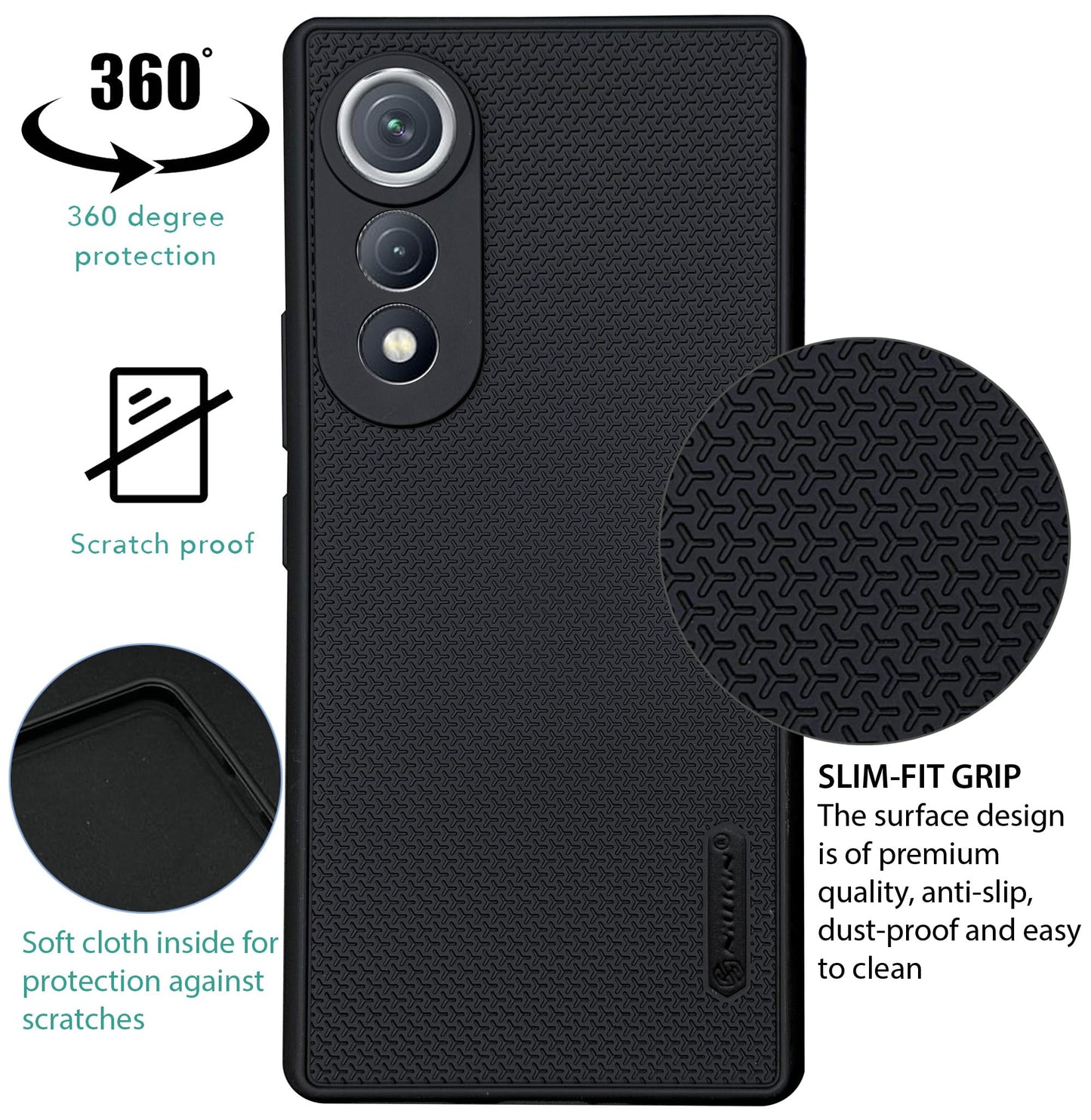 Niukin Grip Guard Back Case for Tecno Pova Curve