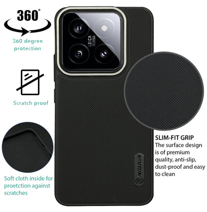 NIUKIN Super Frosted Dotted Case with Camera Ring for Xiaomi 14