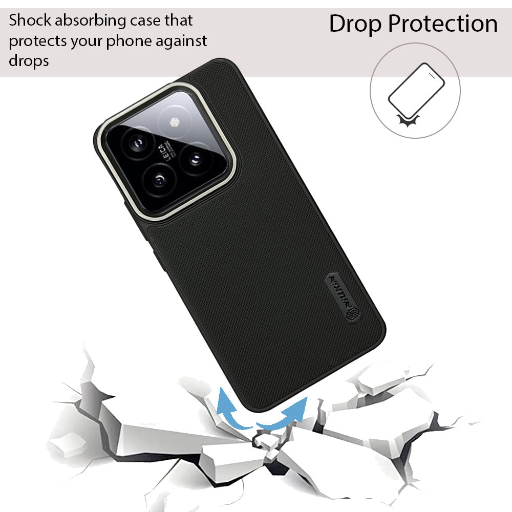 NIUKIN Super Frosted Dotted Case with Camera Ring for Xiaomi 14