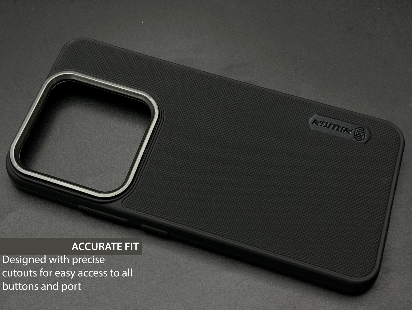 NIUKIN Super Frosted Dotted Case with Camera Ring for Xiaomi 14