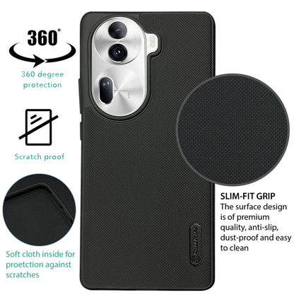 NIUKIN Super Frosted Dotted Case for Oppo Reno 11 Pro