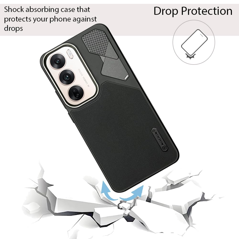 NIUKIN Fancy Super Frosted Dotted Case with Camera Ring for Oppo Reno 12 Pro