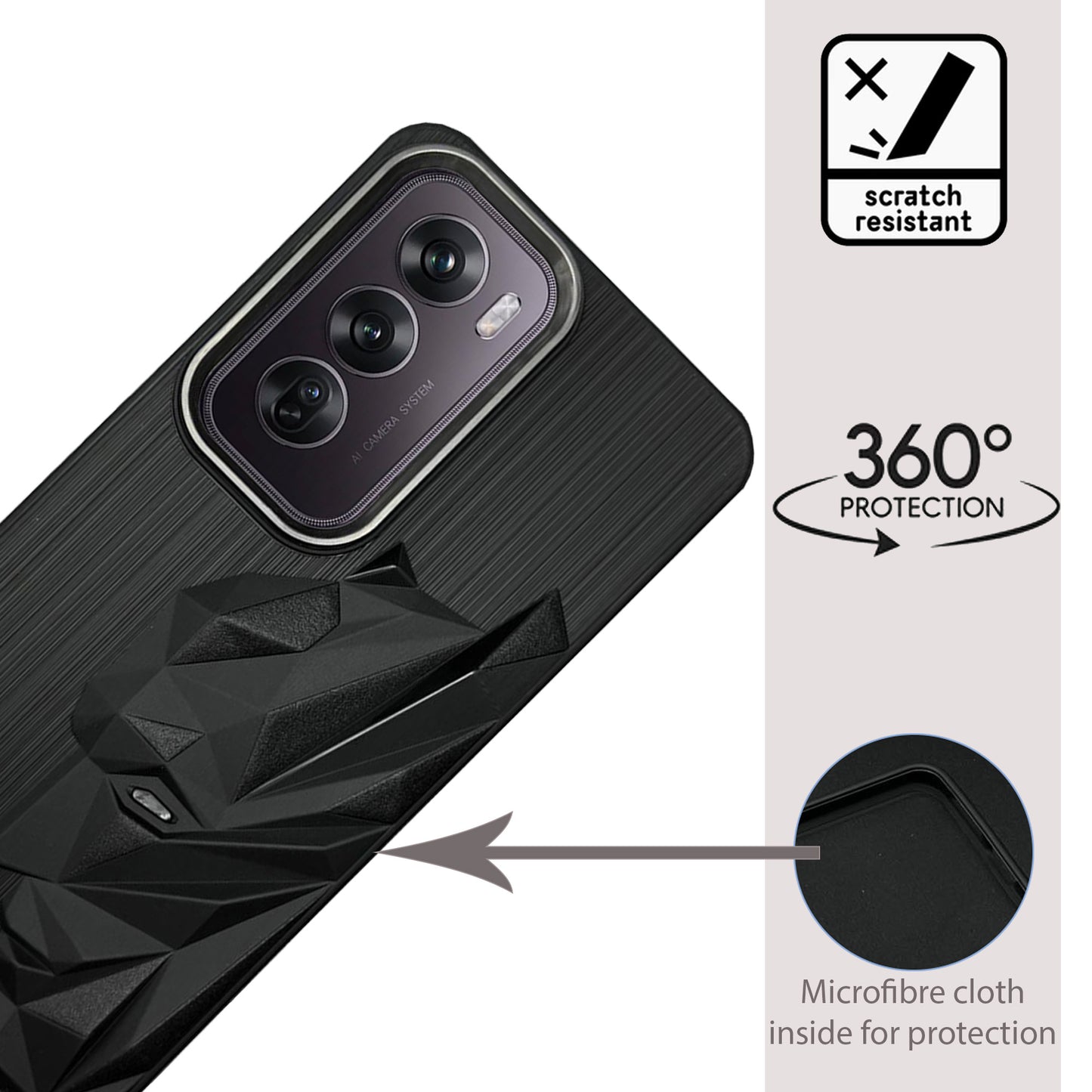Bt Superhero Case with Camera Ring for Oppo Reno 12 Pro(5G)