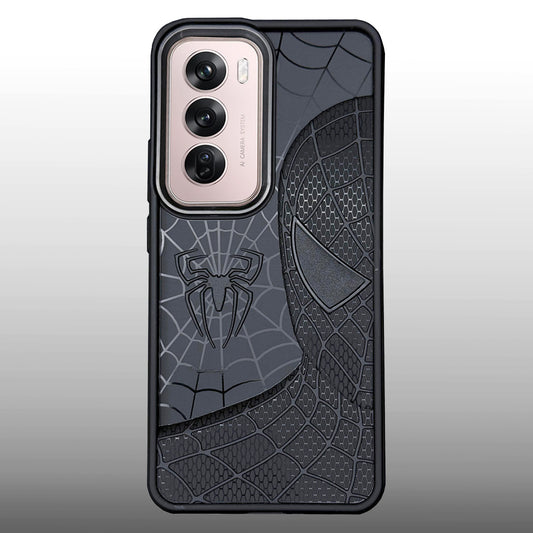 Sp Superhero Web Case with Metallic Camera Ring for Oppo Reno 12 Pro(5G)