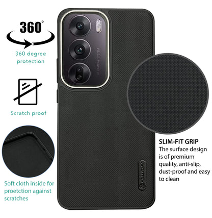 NIUKIN Super Frosted Dotted Case with Camera Ring for Oppo Reno 12
