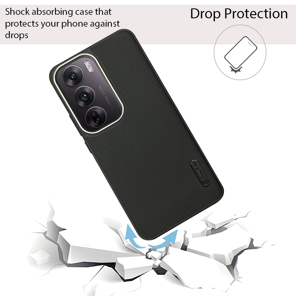 NIUKIN Super Frosted Dotted Case with Camera Ring for Oppo Reno 12