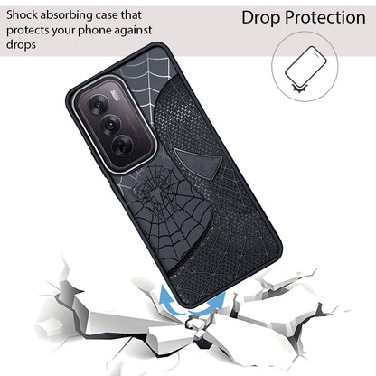 Sp Superhero Web Case with Metallic Camera Ring for Oppo Reno 12(5G)